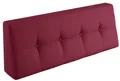 Produktbild: sunnypillow Rückenkissen Palettenkissen gesteppt Rückenkissen 120x40x20/10cm, Rot