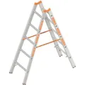 Produktbild: Layher Stehleiter Topic 1039, aus Aluminium mit 2 x 5 Sprossen