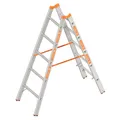 Produktbild: TOPIC 1039 Alu Layher Stehleiter zweiteilig, 2x 5 Dreikant-Sprossen 1,55 m