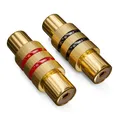 Produktbild: 2x Cinch Adapter Kupplung Verbinder RCA Cinch Buchse Audio Video Kabel Adapter