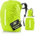 Produktbild: AVANA Regenschutz für Rucksäcke mit Reflexstreifen (10-70L) wasserdichte Regenhülle Schulranzen Reflektor Rucksack Cover reflektierender Rucksacküberzug Neongrün