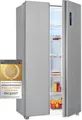 Produktbild: Exquisit Side-by-Side SBS46-040E inoxlook | No Frost | Nutzinhalt: 442 L | Temperaturregelung | Alarm