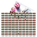 Produktbild: 100 Sturzgläser 230 ml Obst Deckel Einmachglas Einweckglas Marmelade
