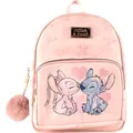 Produktbild: Cerdà Disney Lilo und Stitch Rucksack - Kunstleder - Stitch- und Angel-Motiv - Rosa