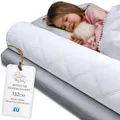 Produktbild: Rausfallschutz für bettgitter bettschutzgitter Bett Kinderbett boxspringbett - 132 cm Kinder bettkantenschutz für alle betten Baby bettschlange bettlückenfüller Reise fallschutz