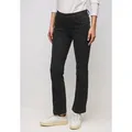 Produktbild: Comfort-fit-Jeans STREET ONE, Damen, Gr. 34, Länge 30, schwarz (schwarz washed), Web, 89% Baumwolle, 8% Polyester, 3% Elasthan, unifarben, normal, Jeans, aus Baumwolle mit Stretchanteil