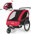 Produktbild: Tiggo VS 2 Kinderanhänger Fahrradanhänger 360° Drehbar 2in1 Joggerfunktion Kinderfahrradanhänger + 5-Punkt Sicherheitsgurt Jogger
