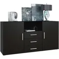 Produktbild: Vladon Sideboard, Schwarz, Holzwerkstoff, 138.5x71.5x35 cm, Wohnzimmer, Kommoden & Sideboards, Sideboards