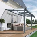 Produktbild: osoltus Alu Terrassenüberdachung Terrassendach Veranda Grau 435 x 300 cm