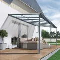 Produktbild: osoltus Alu Terrassenüberdachung Terrassendach Veranda grau 435x300 cm