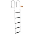 Produktbild: Mophorn - vevor Dockleiter 5 abnehmbare Stufen 227kg Tragkraft,Pontonbootleiter aus Aluminiumlegierung mit 8 cm breiter Stufe und rutschfester