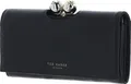 Produktbild: Ted Baker Leder Geldbörse Roosali Rose Detail Leather Bobble Purse Black schwarz