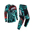 Produktbild: Leatt Unisex 3.5 Zebra Motocro Shirts und Hosen Motocross Set, schwarz/grün, S