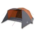 Produktbild: vidaXL Hauszelt, Familienzelt mit Vorzelt 6 Personen Grau und Orange Wasserdicht