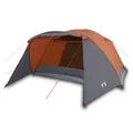 Produktbild: vidaXL Vorzelt Familienzelt mit Vorzelt 6 Personen Grau und Orange Wasserdicht, (1 tlg)