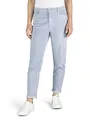 Produktbild: DENIMFY Cordhose Damen Mom Fit High Waist Gerades Bein Stretch DFLisa Cord Hose Pants Reißverschluss Taschen Einfarbig Blau S, Größe:S, Farben:Vintage Jeans Blue (59205)