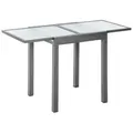 Produktbild: Gartentisch ausziehbar Metall/Glas L: 65 - 130 cm