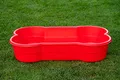 Produktbild: DogsLand Hundepool in Knochenform - 120 cm, rot, für große und kleine Hunde, Verwendbar als Hundebett, Biss- und krallenfest, UV-beständig, 100% Recyclebar, Made in Germany