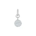 Produktbild: Amor Charm 925 Sterling Silber Damen Charms, mit Kristallglas, 1,9 cm, Weiß, Kommt in Schmuck Geschenk Box, 2038484