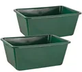 Produktbild: 2x Wildwanne 90L Futterwanne Kunststoffwanne lebensmittelecht Pferdetränke grün
