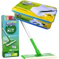 Produktbild: Swiffer Staubmagnet Wet+Dry Kit Starterset mit 1 Stab 27x wet + 8 Dry Tücher #63