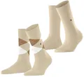 Produktbild: Burlington Damen Everyday Argyle Baumwolle Socken - Sahne