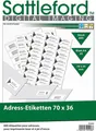 Produktbild: NEU 600 Adressetiketten 70x36mm selbstklebend für Laserdrucker Tintendrucker
