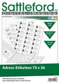 Produktbild: 600 Adressetiketten 70 x 36 mm selbstklebend Etiketten Internetmarke 70x36 A4
