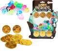 Produktbild: Toi-Toys - LOST HEROES Set Goldmünzen und Diamanten Pirat Schatz Münzen Gold Schatzkiste Piraten Pirate Treasure Diamond gold coins