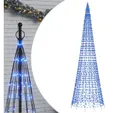 Produktbild: vidaXL Künstlicher Weihnachtsbaum, LED-Weihnachtsbaum für Fahnenmast 1534 LEDs Blau 500 cm