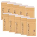 Produktbild: ÖKI Luftpolstertaschen - Luftpolsterumschläge inkl. Haftklebestreifen, 10 Stück, A6 Luftpolster-Taschen, Gepolsterte Briefumschläge,Versandtaschen, Braun
