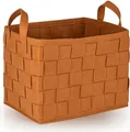 Produktbild: N8WERK Aufbewahrungskorb Filz 40cm rostbraun mit Henkel