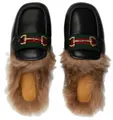 Produktbild: GUCCI Horsebit Pantoffeln Sandalen Ace Sneakers Slippers Schuhe Trainers Slipper mit Goldfarbenes Horsebit und Web-Streifen