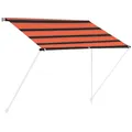 Produktbild: vidaXL Markise, Klemmmarkise Einziehbar, Sonnenschutz für Fenster Terrasse Balkon, Balkonmarkise Fallarmmarkise Fenstermarkise, 100×150cm Orange Braun