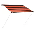 Produktbild: vidaXL Markise Einziehbare Markise 100×150 cm Orange und Braun (1-St)