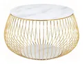 Produktbild: SalesFever Couchtisch mit Metallkorb Ø 72 cm - Gold - 395561