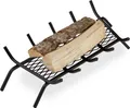 Produktbild: Relaxdays Kaminrost, eckig, Stahl, Kamin & Grillkamin, massiv & robust, Feuerrost mit Füßen, HBT: 17x69x34 cm, schwarz
