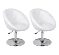 Produktbild: vidaXL Barhocker Cocktailsessel 2 Stk. Weiß Kunstleder (2 St)