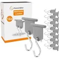 Produktbild: S Haken Set für Kederleiste 5–7 mm aus Edelstahl Kunststoff Metall grau silber für Wohnwagen Camping Wohnmobil Markisenschiene vielseitig belastbar bis 6,8 kg 16 Stück