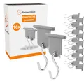 Produktbild: Preiswert & Gut Kederhaken Set für Kederleiste 5 bis 7 mm aus Edelstahl Kunststoff Metall grau Silber für Wohnwagen Camping Wohnmobil Markisenschiene belastbar bis 6,8 kg 16 Stück