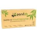 Produktbild: pandoo 100% Bambus-Toilettenpapier | Holzfreies WC-Papier in plastikfreier Verpackung, Bambus Klopapier | 3-lagig und kuschelweich | 12 x 8 Rollen á 200 Blatt (96 Rollen)