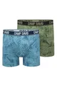 Produktbild: Camp David Herren Boxershorts mit All Over Print, 2er-Pack Khaki/Sky Blue XL
