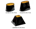 Produktbild: Brillibrum Lampenschirm Lampenschirm Schwarz Gold konisch oval quadratisch für Tischlampe