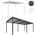 Produktbild: Alu Pergola HWC-L41, Lamellen-Pavillon Terrassenüberdachung, 8cm-Metall-Gestell