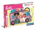 Produktbild: Clementoni - 27162 - Supercolor Puzzle Shaped Barbie - Puzzle 104 Teile Ab 6 Jahren, buntes Kinderpuzzle mit besonderer Leuchtkraft & Farbintensität, Geschicklichkeitsspiel für Kinder