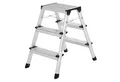 Produktbild: SONGMICS Trittleiter, Leiter, Aluleiter, 3 Stufen, Stehleiter, Mehrzweckleiter, bis 150 kg