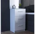 Produktbild: Vicco Nachtkommode, Weiß Hochglanz, 38 x 66 cm