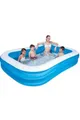 Produktbild: Bestway - Deluxe rechteckiger blauer aufblasbarer Pool, 211 x 132 x 46 cm, Blau/Weiß