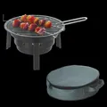 Produktbild: HOOZ Camping portabler Holzkohlegrill Koffergrill Klappgrill Picknick Faltgrill Ø32cm
