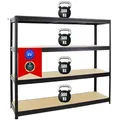 Produktbild: Proregal Schwerlastregal, Schwarz, Metall, Rechteckig, 200x180x60 cm, Freizeit, Heimwerken, Werkstatt, Schwerlastregale